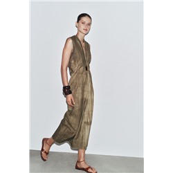ZW COLLECTION TIE-DYE RAMIE BLEND DRESS