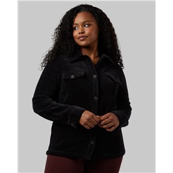 Clearance 80 WOMEN'S VELVET SHERPA-LINED SHIRT JACKET