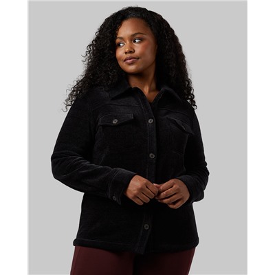 Clearance 80 WOMEN'S VELVET SHERPA-LINED SHIRT JACKET