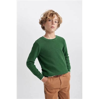 Defacto Erkek Çocuk Regular Fit Bisiklet Yaka Pamuklu Kazak U8991A623WN
