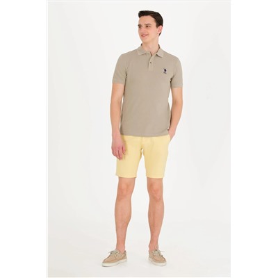 Erkek Haki Basic Polo Yaka Tişört