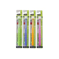 STB Higuchi BRUSH BABY 360do Зубная щетка с круговой мягкой щетиной для чувствительных десен и зубов, 1 шт, цвета: розовый, голубой, зеленый, оранжевый