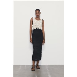 CONTRAST CHENILLE DRESS
