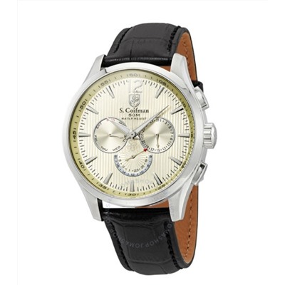 S COIFMAN Champagne Dial Stainless Steel Men's Watch SC0122