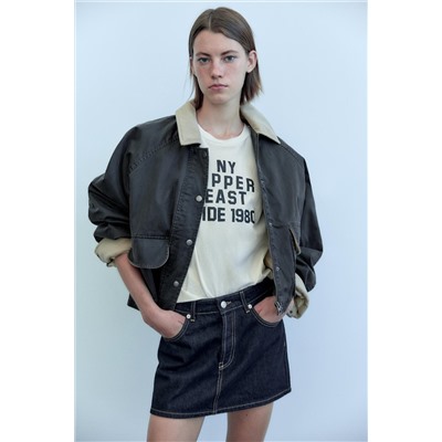 T-SHIRT WITH SLOGAN