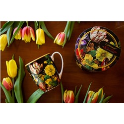 Кружка, 400 мл, фарфор F, черная, Тюльпан, Baroque flowers, 62354