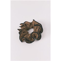 Maxi scrunchie semi transparente marrón