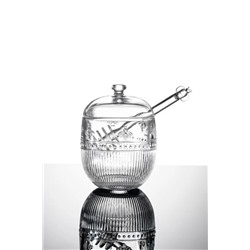 Abeille Kaşıklı Cam Bal Kavanozu - Şeffaf - 240 ml