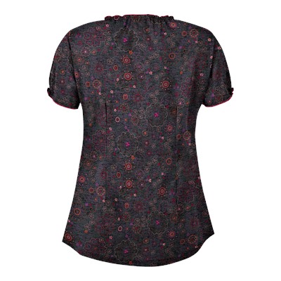 UA Soft Stitch Black Scrub Top