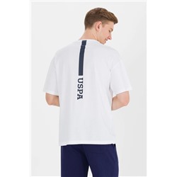 Erkek Beyaz Oversize Bisiklet Yaka Tişört