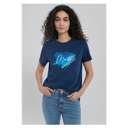 MaviBaskılı Lacivert Tişört Regular Fit / Normal Kesim 1612240-70488
