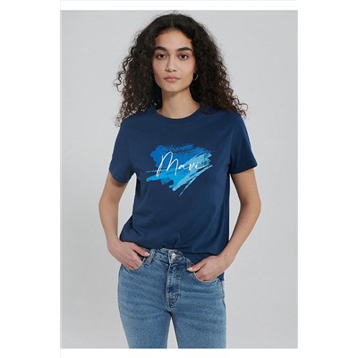 MaviBaskılı Lacivert Tişört Regular Fit / Normal Kesim 1612240-70488
