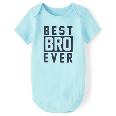 Baby Boys Best Bro Graphic Bodysuit - Blue Splash