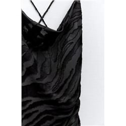 ANIMAL JACQUARD MIDI SLIP DRESS