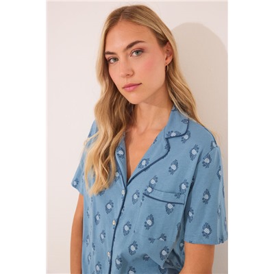 Pijama camisero Capri 100% algodón paisley