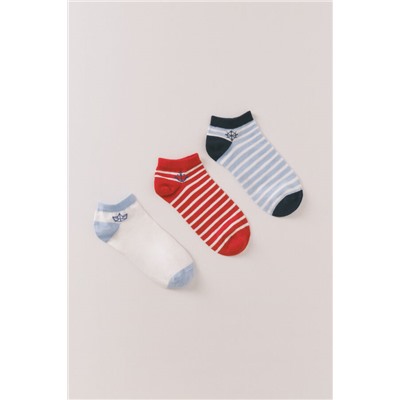 Pack 3 calcetines cortos print marineros