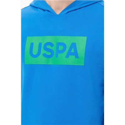 Erkek Saks Kapüşonlu Sweatshirt