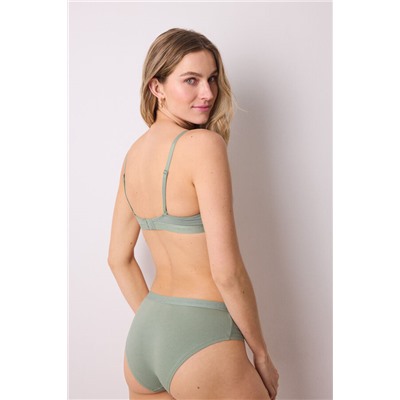 Sujetador push up GORGEOUS algodón kaki