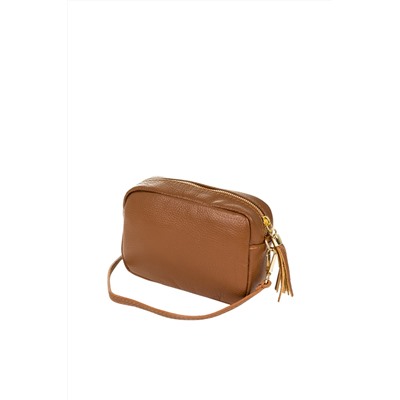 Bandolera de piel Camel