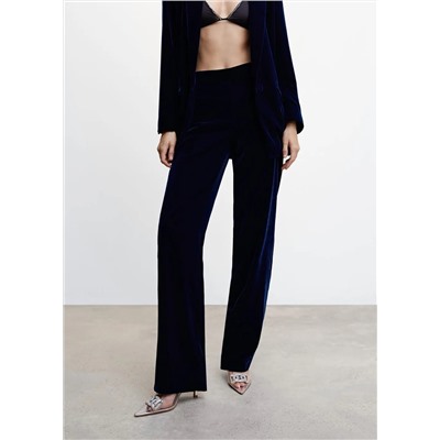Pantalón traje terciopelo -  Mujer | MANGO OUTLET Melilla