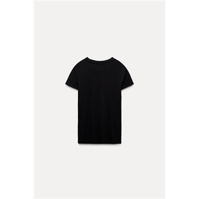 VISCOSE RIBBED T-SHIRT