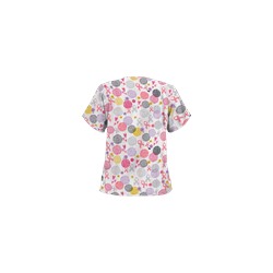 UA Support Blooms White Scrub Top