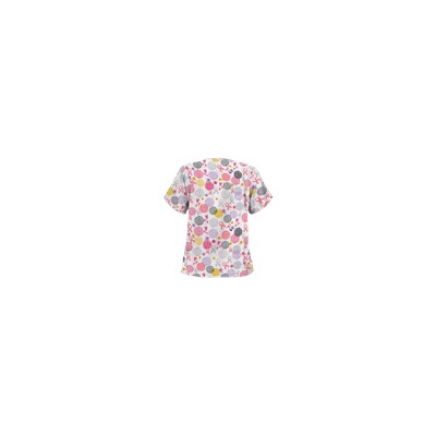 UA Support Blooms White Scrub Top