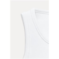 STRETCH RIBBED T-SHIRT