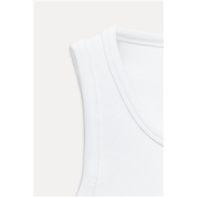 STRETCH RIBBED T-SHIRT