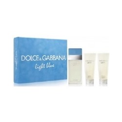 Light Blue by Dolce & Gabbana for Women 3 Piece Set Includes: 3.3 oz Eau de Toilette Spray + 3.3 oz Body Cream + 3.3 oz Shower Gel