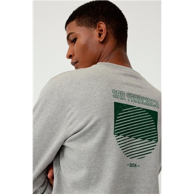 Sudadera Gris claro jaspeado