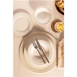 Lucinda 6 Kişilik 24 Parça Yemek Takımı - Gri/Beyaz