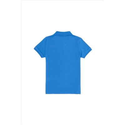 Erkek Çocuk Saks Basic Polo Yaka T-Shirt