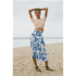 FALDA MIDI ESTAMPADA