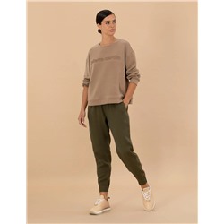 Kahverengi Carrot Fit Kumaş Pantolon