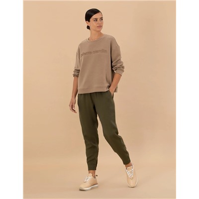 Kahverengi Carrot Fit Kumaş Pantolon