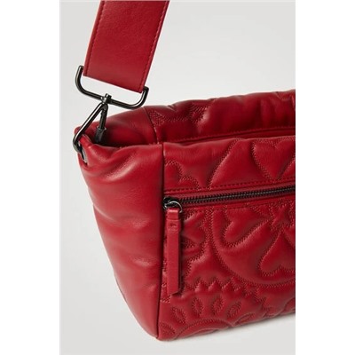 Bolso bandolera piel acolchada