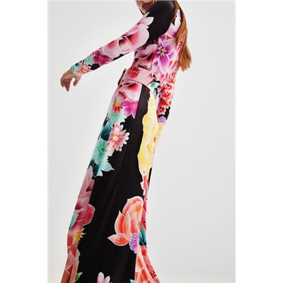 Vestido largo flores