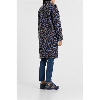 Abrigo recto animal print