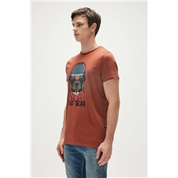 Bad Bear, Reckless 0 Yaka Erkek Tshirt - Kahverengi