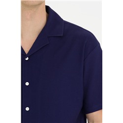 Erkek Lacivert Comfort Polo Yaka Tişört