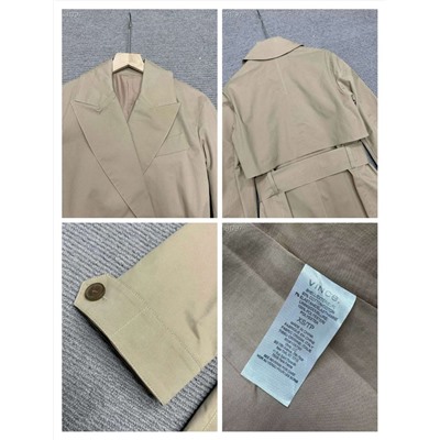 Женский тренч, экспорт Италия ✔️Vince Нашла по фото на eBay такой тренч стоил 425$  ▪️Верхний материал - 93% хлопок +7% эластан ▪️Подкладочный материал - 100% полиэстер