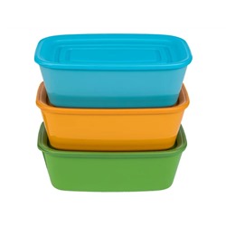 Guzzini Frischhaltedosen, 3er Set, platzsparend stapelbar