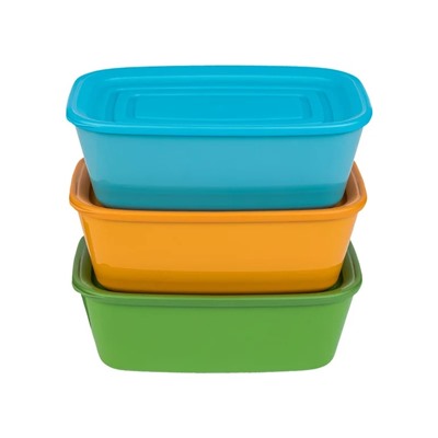 Guzzini Frischhaltedosen, 3er Set, platzsparend stapelbar