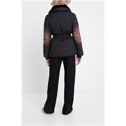 Chaqueta padded cintura ajustable cuello alto