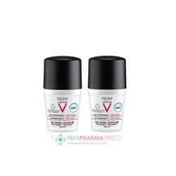 Vichy Homme Déodorant Anti-Transpirant 48h Anti-Traces Bille 2x50mlLot  × 2