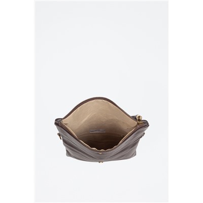 Bandolera de piel Alzano Marrón