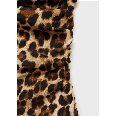 Vestido asimétrico animal print
