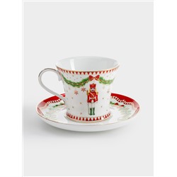 Пара чайная, 1 перс, 2 пр, 200 мл, фарфор P, белая, Щелкунчик и фея, Magie de Noel