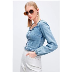 Bustier vaquero Azul claro